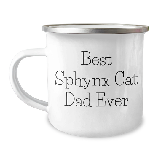 Sphynx Cat Gifts: Funny Best Dad Ever Camping Mug, Gifts from Men to Sphynx Cat Lovers, Perfect for Father's Day - Image 1