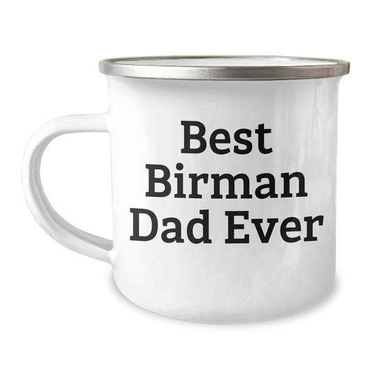 Funny Birman Cat Dad Ever Camping Mug Gifts from Family for Father's Day - Image 1