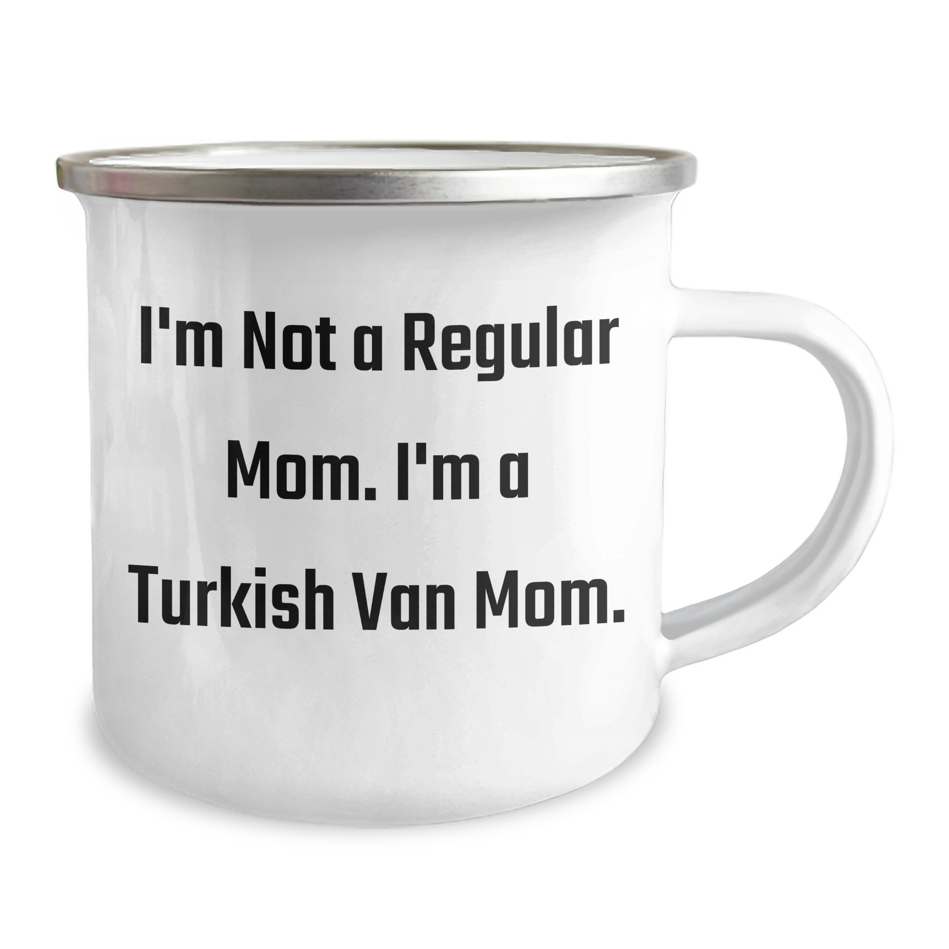 Turkish Van Cat Mom Funny Gifts for Him from Her, Camping Mug for Graduation, 'I'm Not A Regular Mom. I'm A Turkish Van Mom.' - Image 2