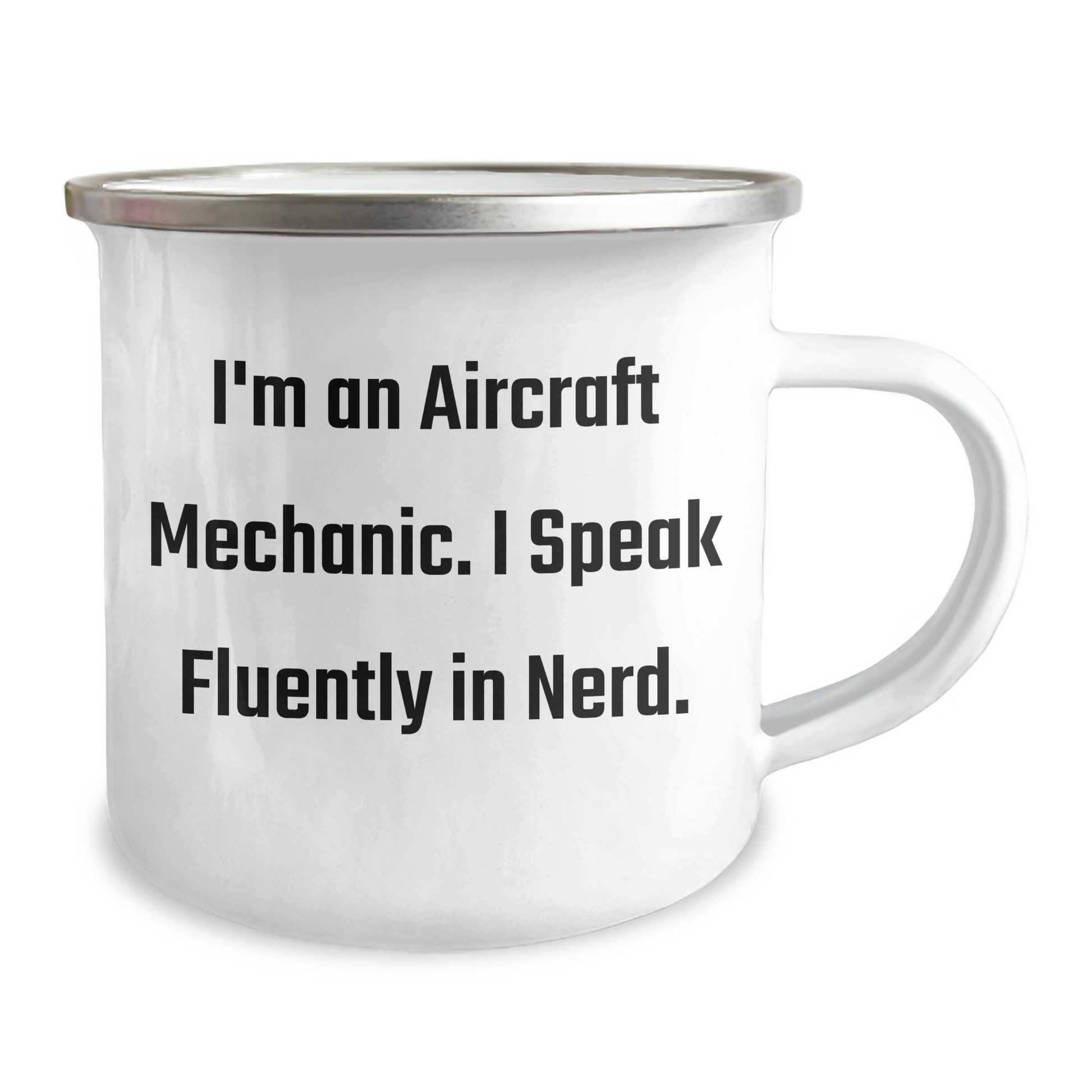 Aircraft Mechanic Humor Gifts from Friends and Family for Graduation - 12 oz Camping Mug - Image 2