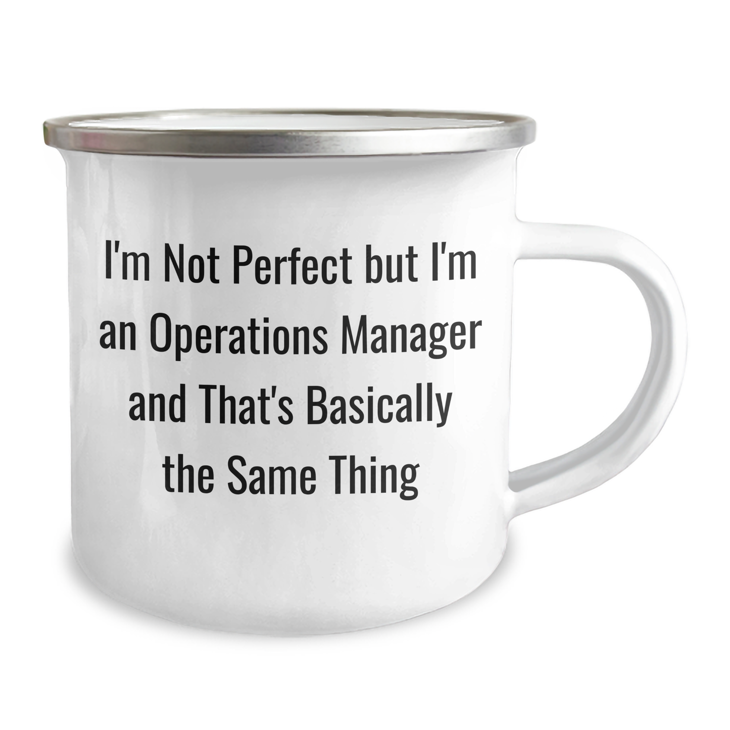 Funny Operations Manager Gifts from Family - 'I'm Not Perfect But I'm An Operations Manager' Camping Mug for Him, Unique Father's Day Unique Gifts for Men - Image 2