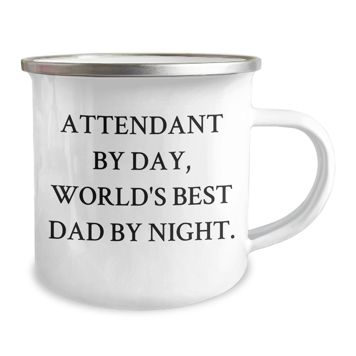 Attendant By Day, World's Best Dad By Night. Funny Camping Mug Gifts from Men to Attendants - Image 2