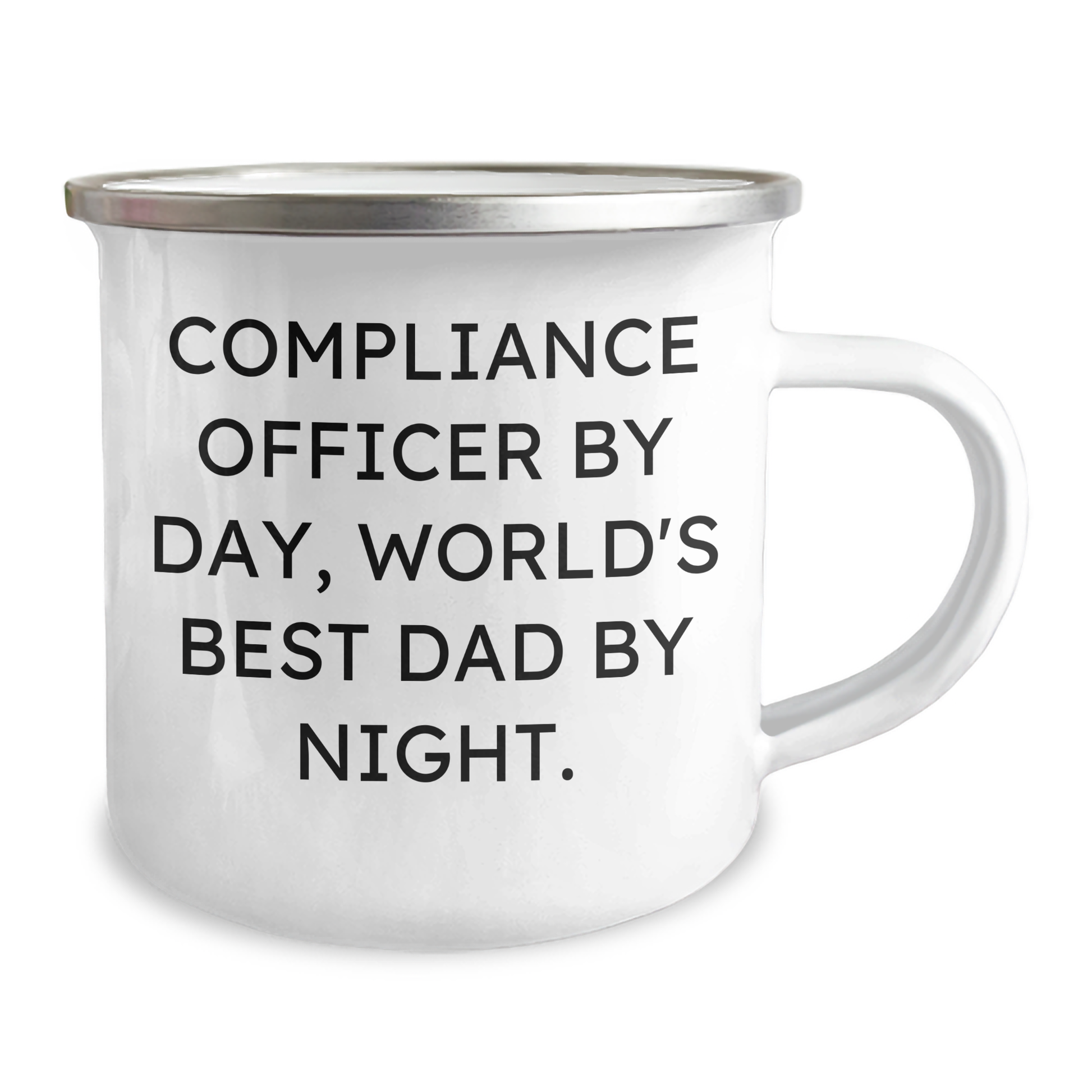Compliance Officer Gifts, Funny Camping Mug - 'Compliance Officer By Day, World's Best Dad By Night.' for Men, Family, Friends, Coworkers, Father's Day Unique Gifts - Image 2