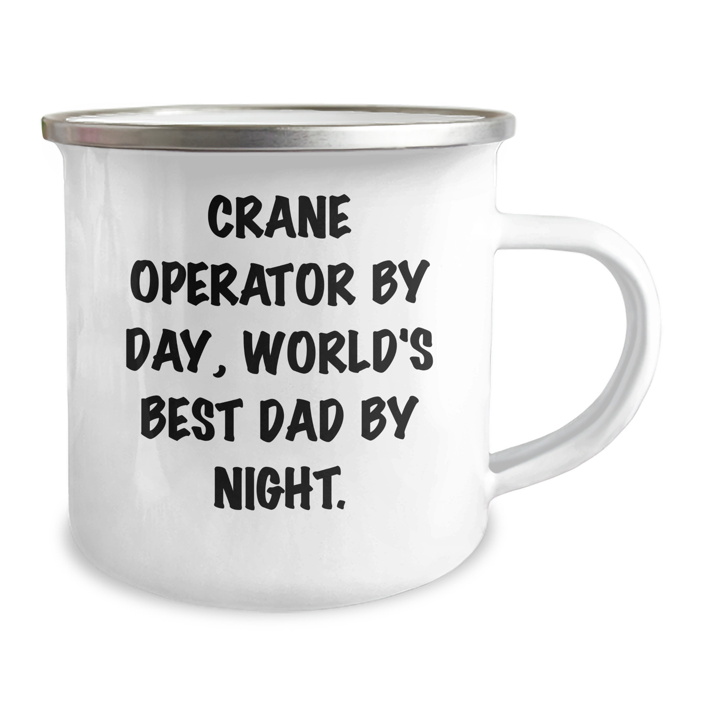 Crane Operator Gifts By Day, Camping Mug For World's Best Dad By Night, Funny Father's Day Unique Gifts from Men to Crane Operator, 12 oz Stainless Steel - Image 2