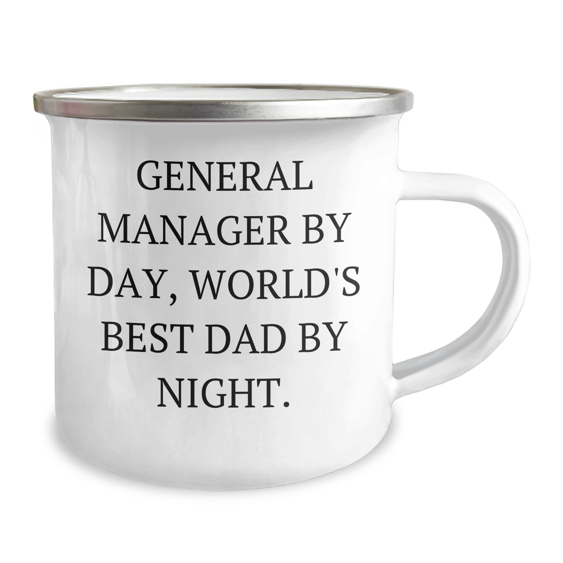 General Manager Gifts - Funny Camping Mug for Men - 'General Manager By Day, World's Best Dad By Night.' - Father's Day Unique Gifts from Family - Image 2