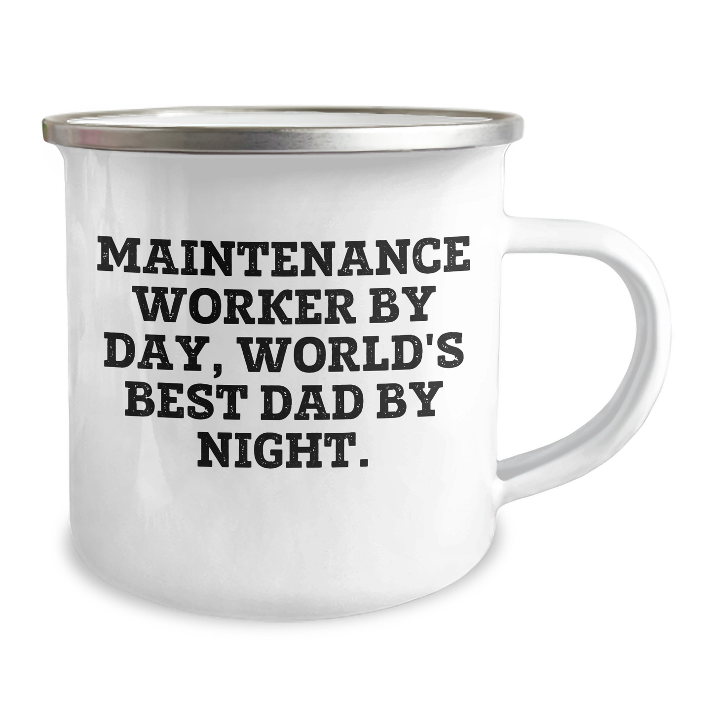Funny Maintenance Worker Gifts, Camping Mug for Dad, 'Maintenance Worker By Day, World's Best Dad By Night' Quote, Gifts from Family, Unique Father's Day Unique Gifts - Image 2