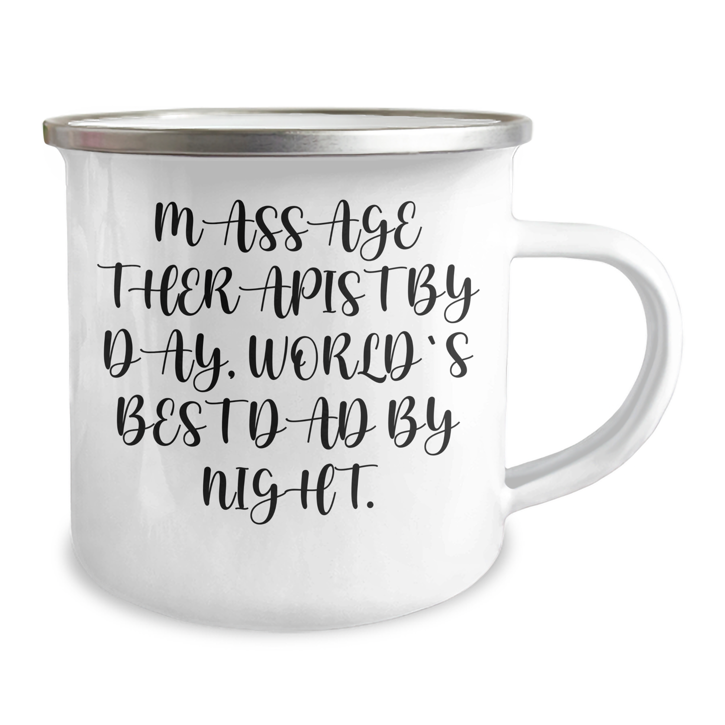 Massage Therapist Gifts from Men, Funny Camping Mug for World's Best Dad By Day - Image 2
