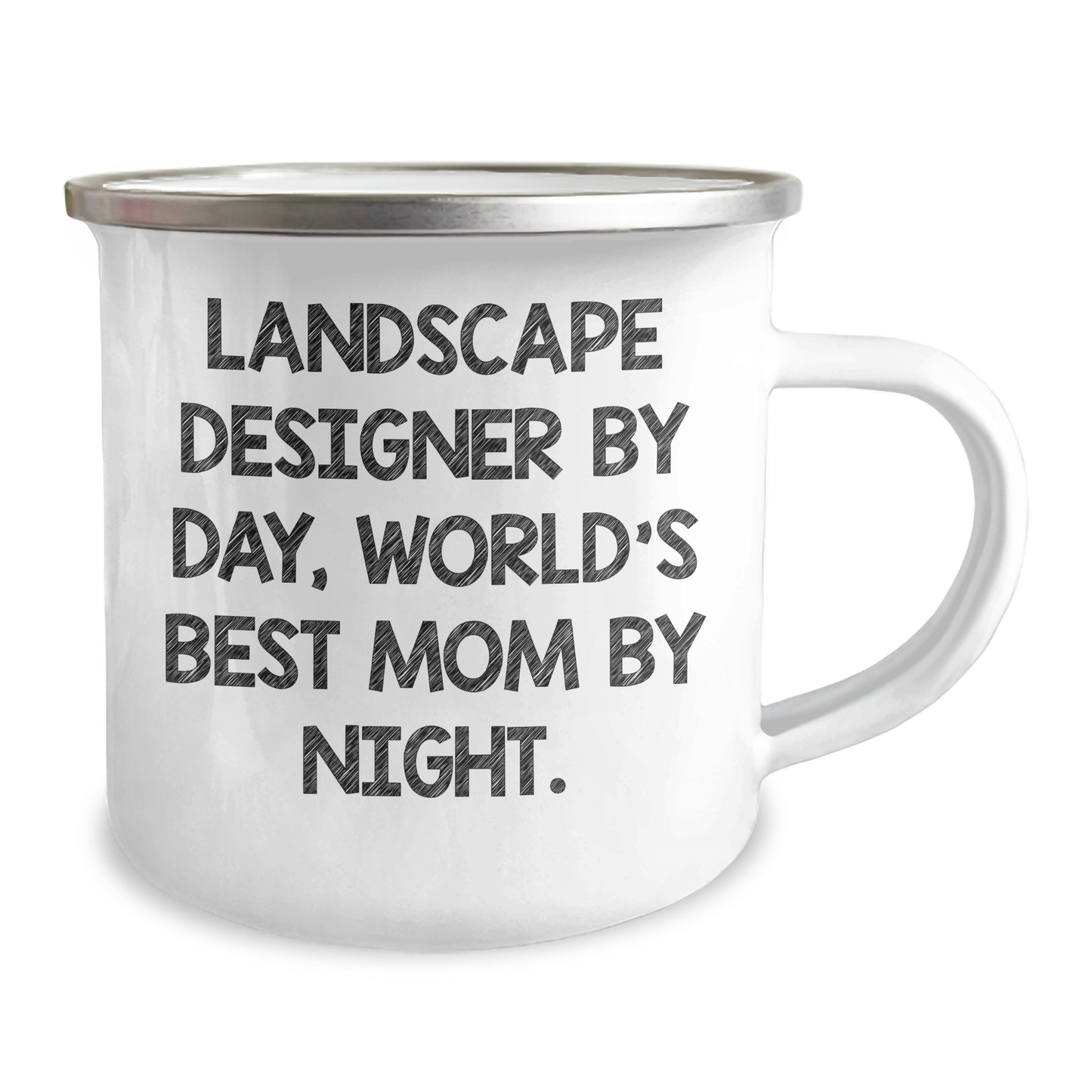 Landscape Designer Gifts, Funny Camping Mug for Men, Women, or Friends from Mom, 'Landscape Designer By Day, World's Best Mom By Night.' - Image 2
