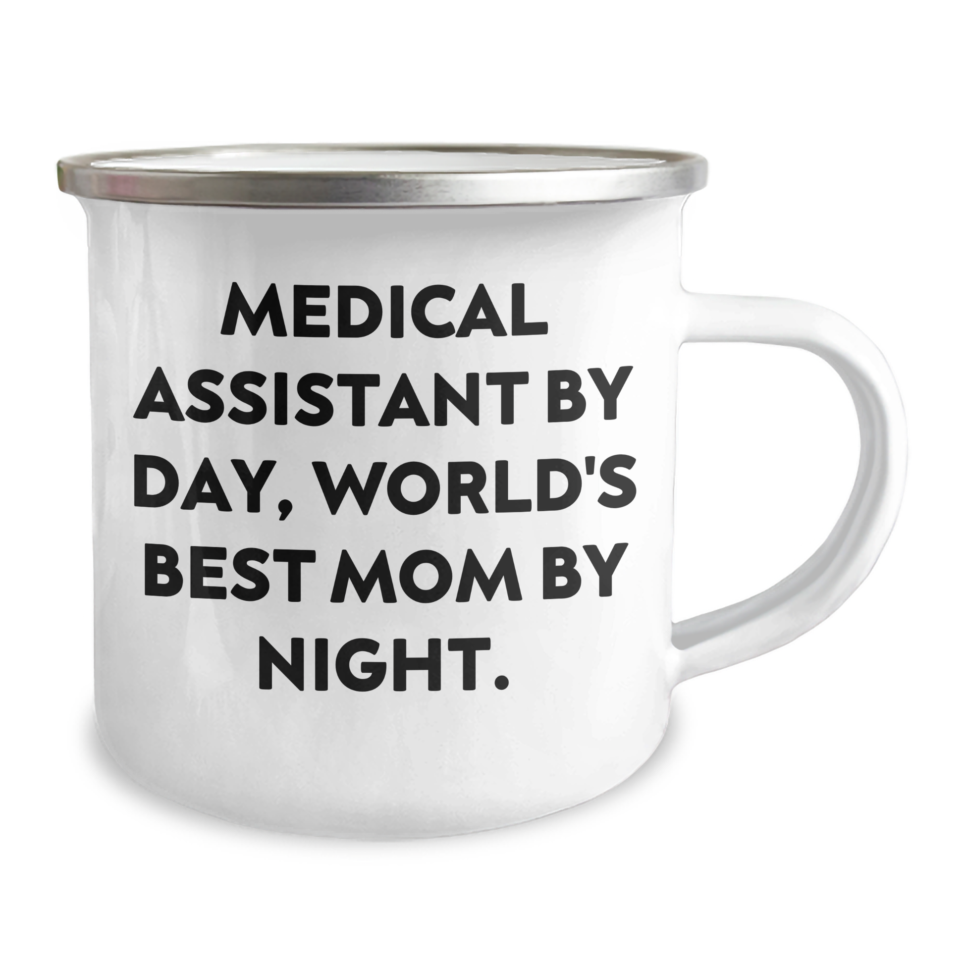 Medical Assistant Gifts from Mom - 'Medical Assistant By Day, World's Best Mom By Night.' Funny Camping Mug for Graduation - Image 2