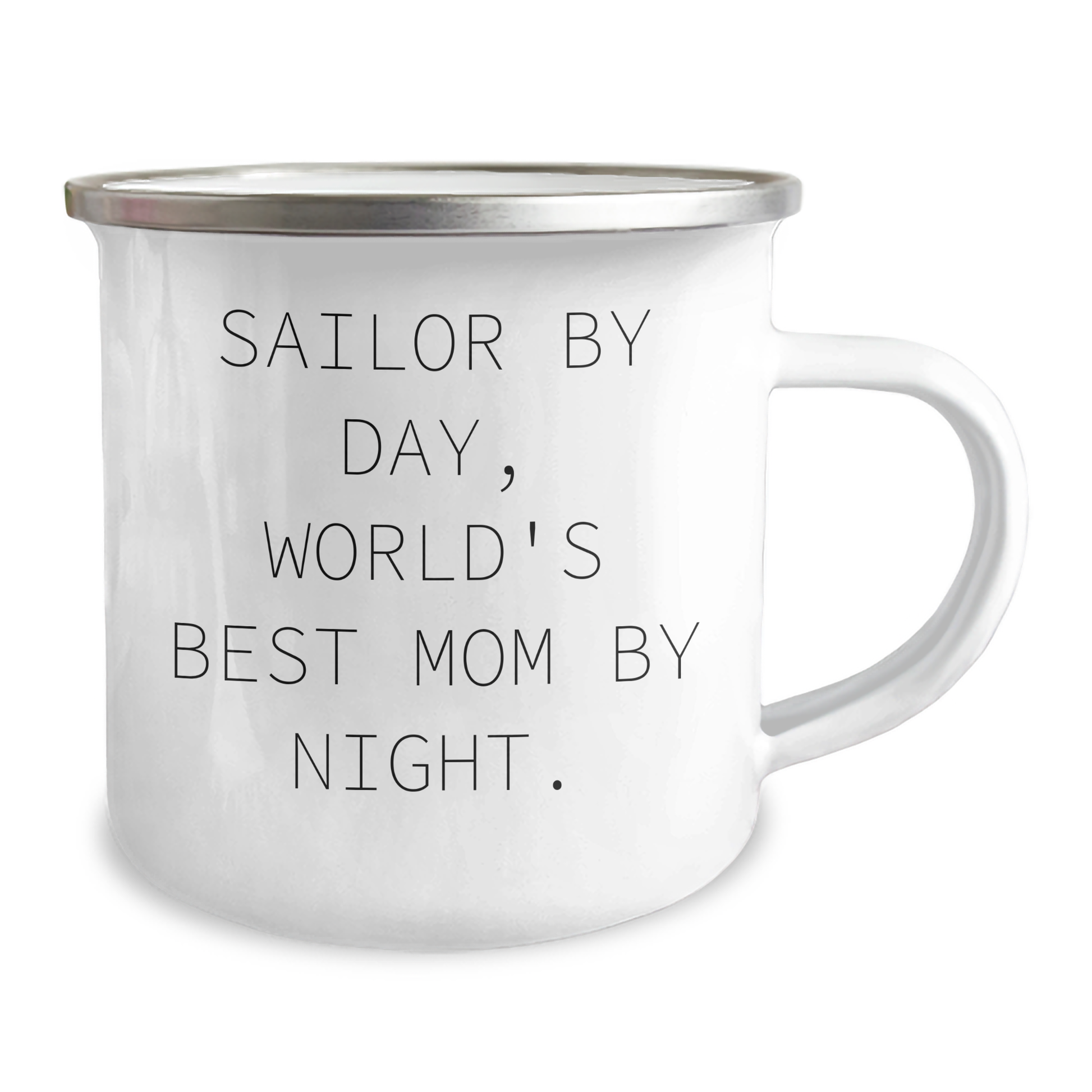 Sailor Gifts for Men-Friendly Camping Mug, 'Sailor By Day, World's Best Mom By Night.' Funny Quote, Father's Day Unique Gifts from Men to Family - Image 2