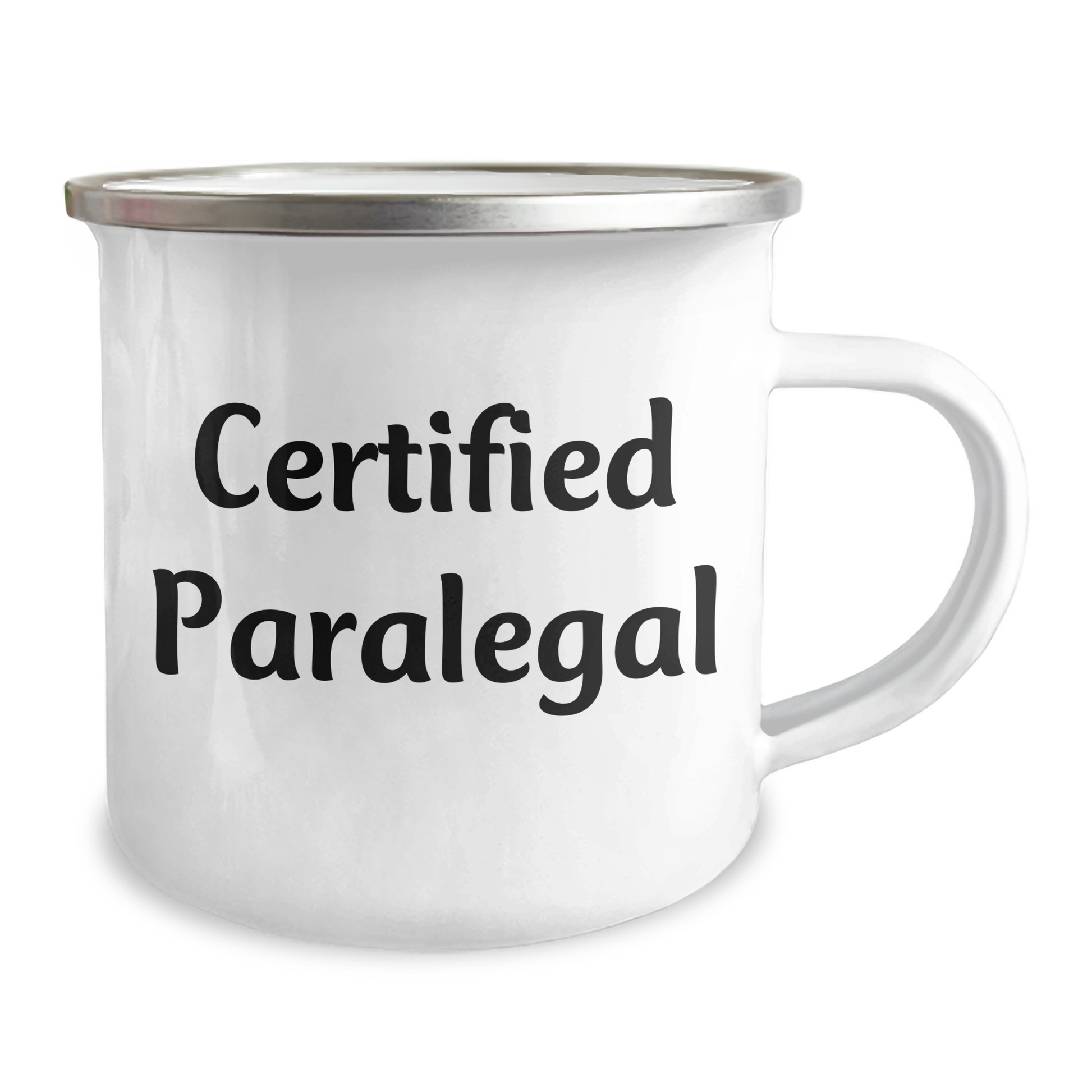 Funny Certified Paralegal Gifts from Men to Paralegal on Father's Day - Camping Mug, 12 oz Stainless Steel with Enamel Finish, Quote: 'I'm not arguing, I'm just explaining why I'm right' - Image 2