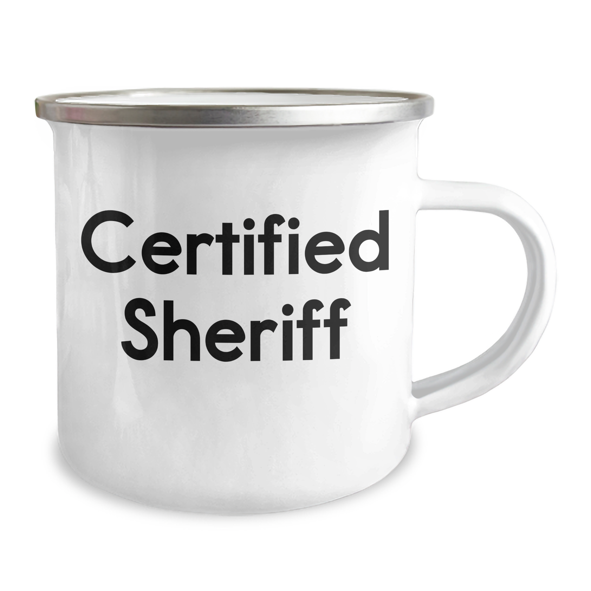 Funny Sheriff Gifts for Men, Father's Day Unique Camping Mug, 'Certified Sheriff' Quote, 12 oz Stainless Steel with Enamel Finish, Ideal Gifts from Family, Friends, or Coworkers - Image 2