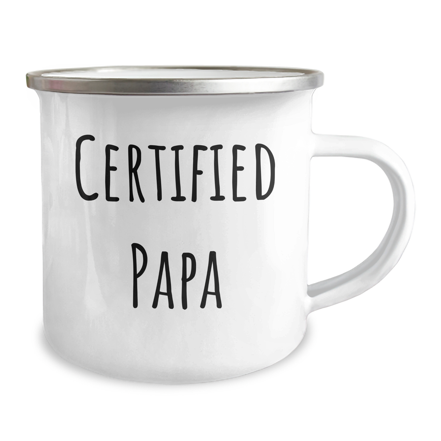 Funny Papa Camping Mug, Gifts from Men, Unique Certified Papa Quotes, Enamel Finish, 12 oz Capacity, Perfect for Father's Day - Image 2