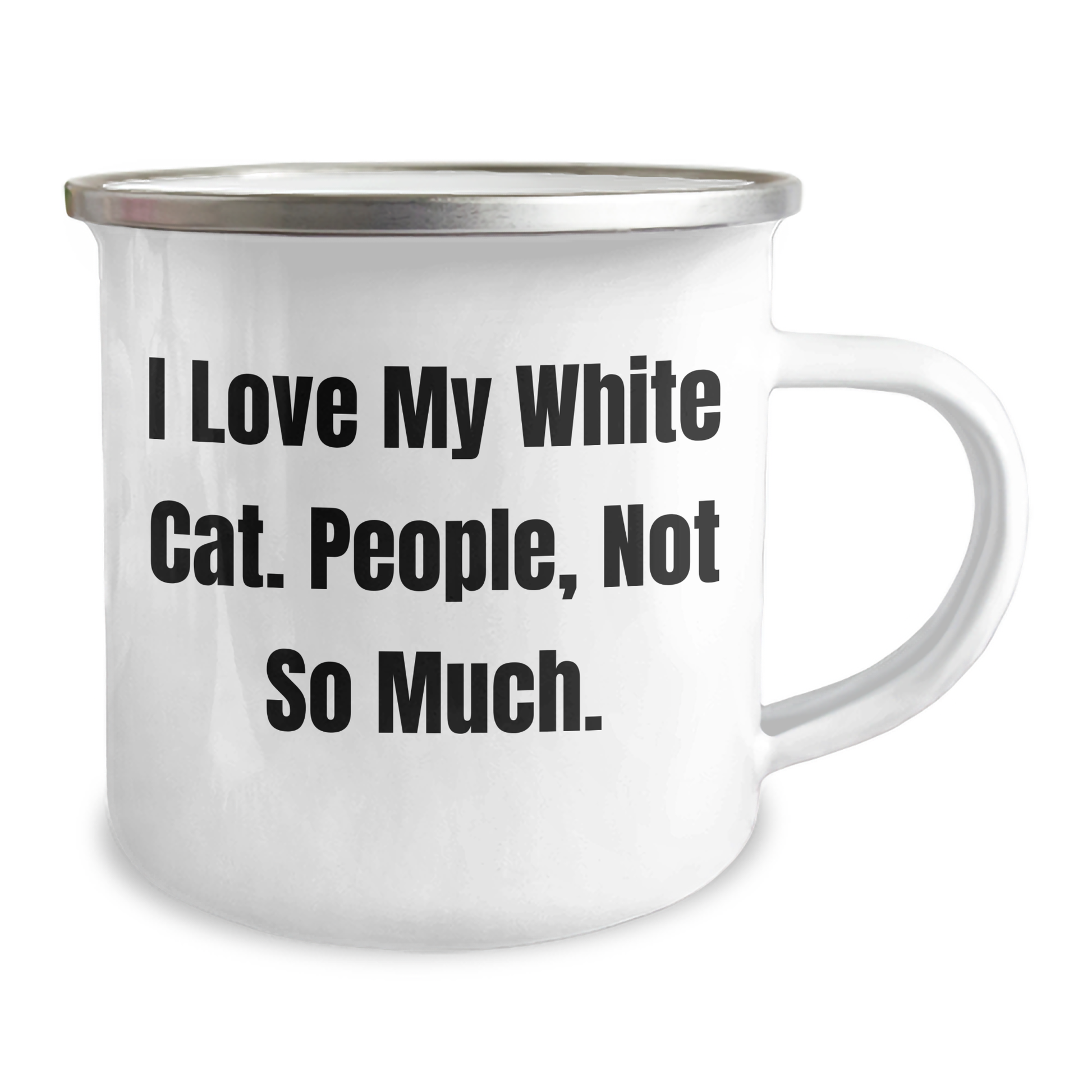 White Cat Camping Mug Funny Gift for Friends and Family on Graduation Day - Image 2