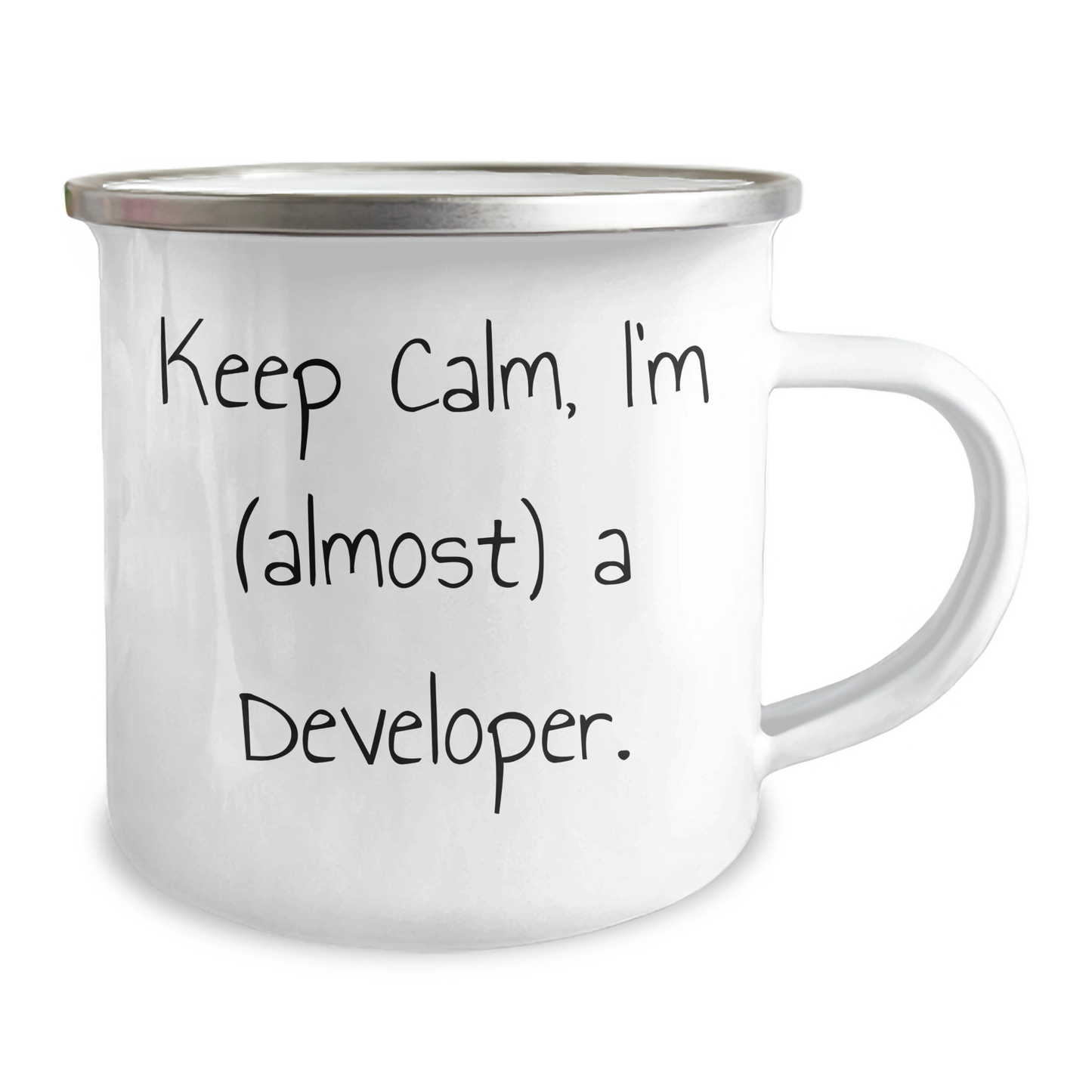 Developer Gifts from Friends, Unique Camping Mugs - 'Keep Calm, I'm (almost) A Developer.' Funny Graduation Gifts for Developers, Men, Women - Image 2