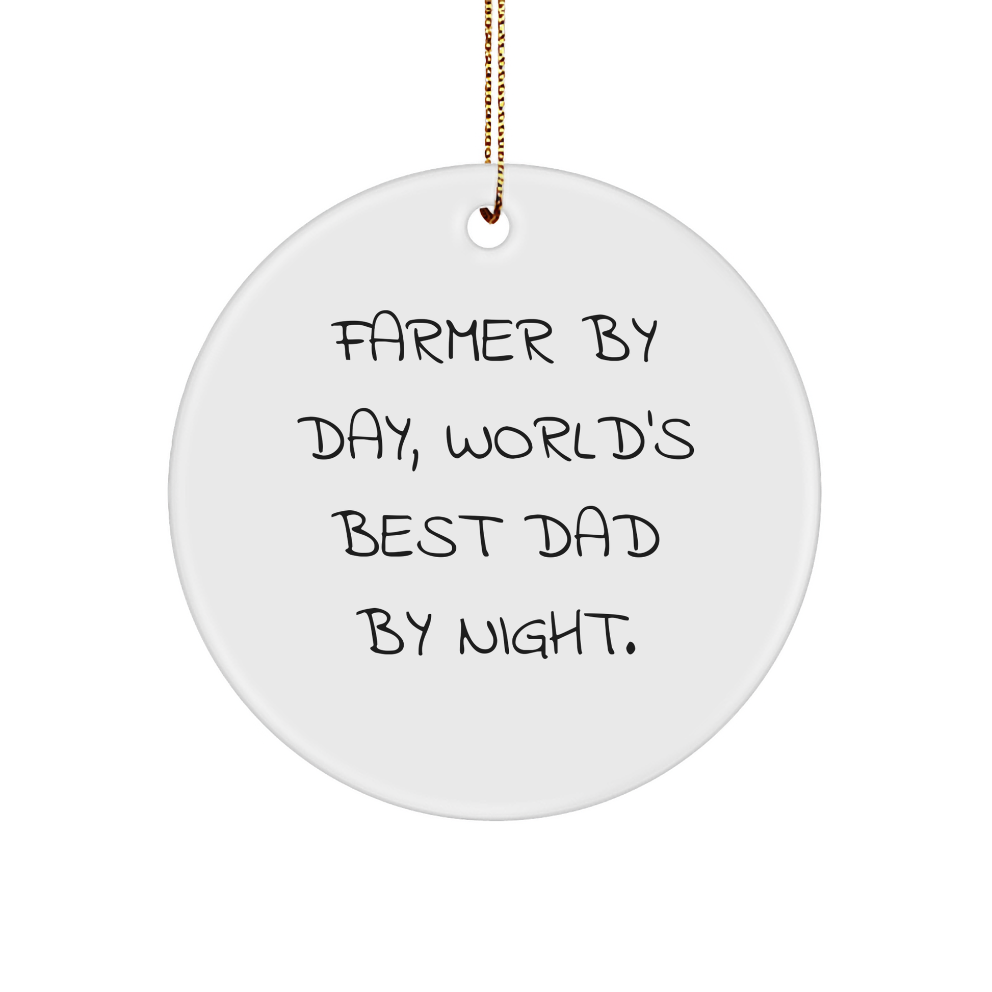 Farmer By Day, World's Best Dad By Night. - Unique Christmas Unique Gifts from Friends for Farmer - Image 1
