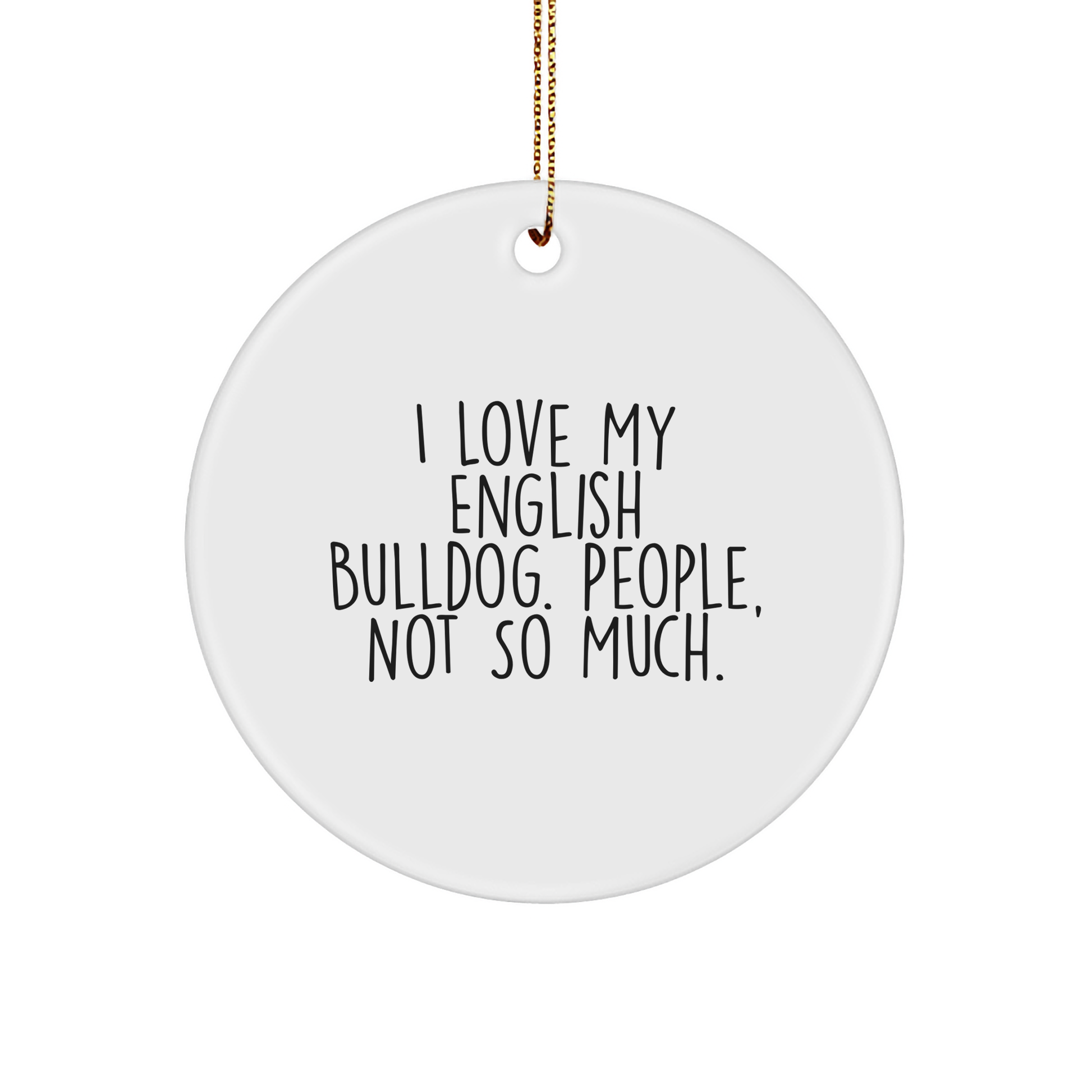 English Bulldog Lovers' Circle Ornament Gifts from Friends, Family, or Coworkers for Christmas - Image 1