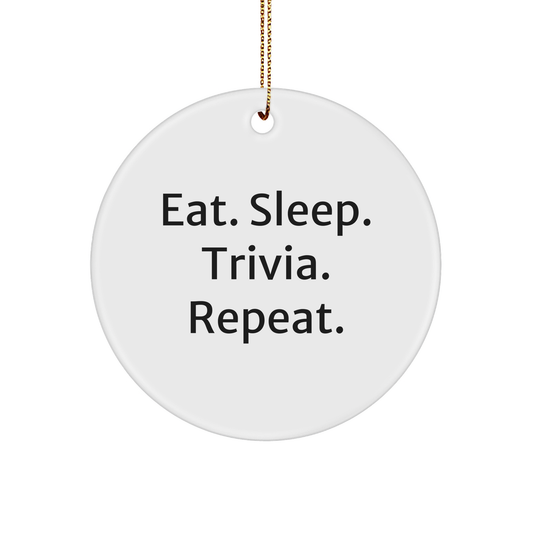 Trivia Lovers' Delight - Eat. Sleep. Trivia. Repeat. - Gifts from Friends to Family for Christmas - Image 1