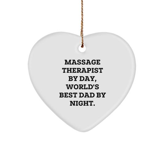 Massage Therapist Gifts by Friends for a Heartfelt Christmas, 'Massage Therapist By Day, World's Best Dad By Night.' - Image 1