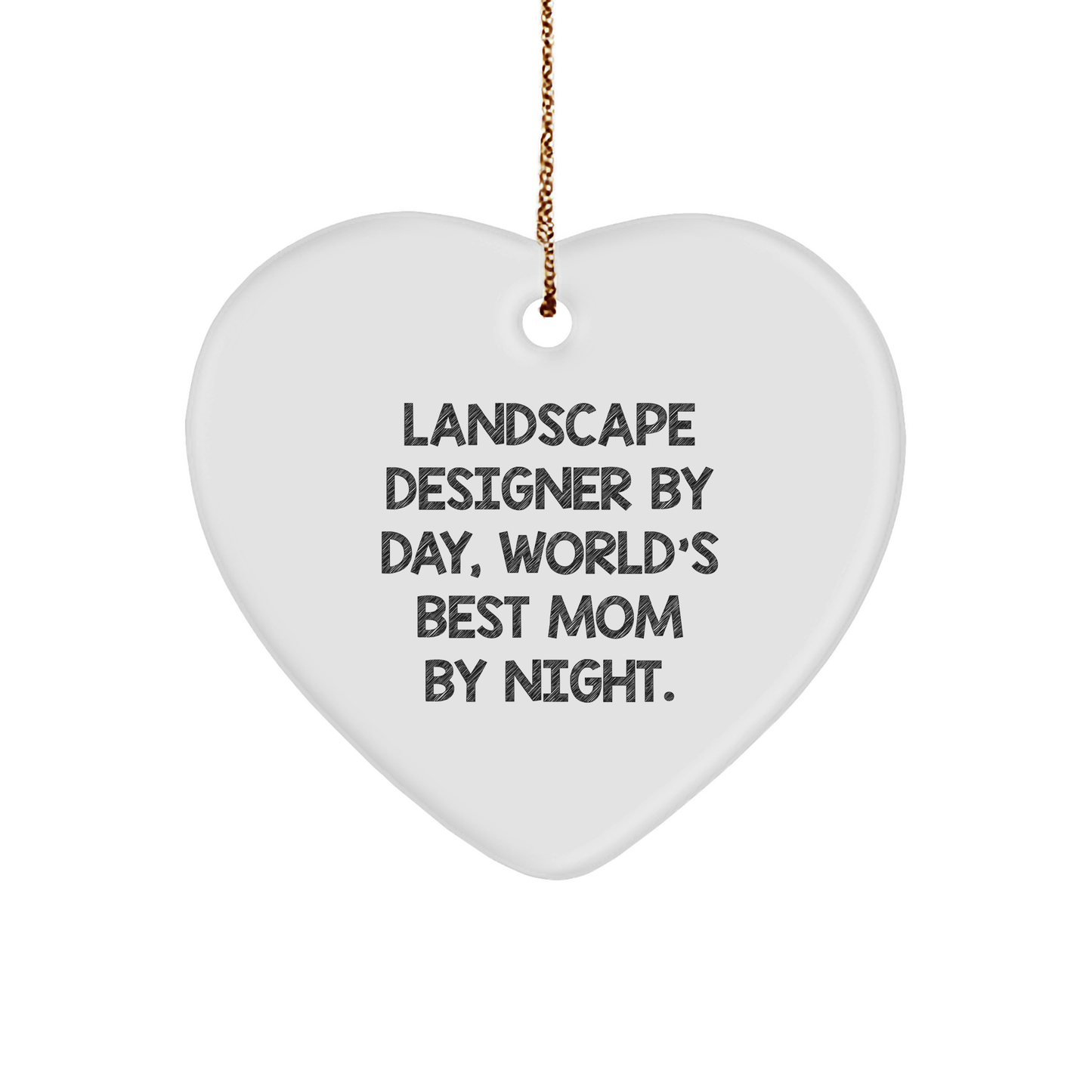 Landscape Designer Gifts from Friends, Landscape Designer Heart Ornament, Funny Quote Gifts, Christmas Unique - Image 1