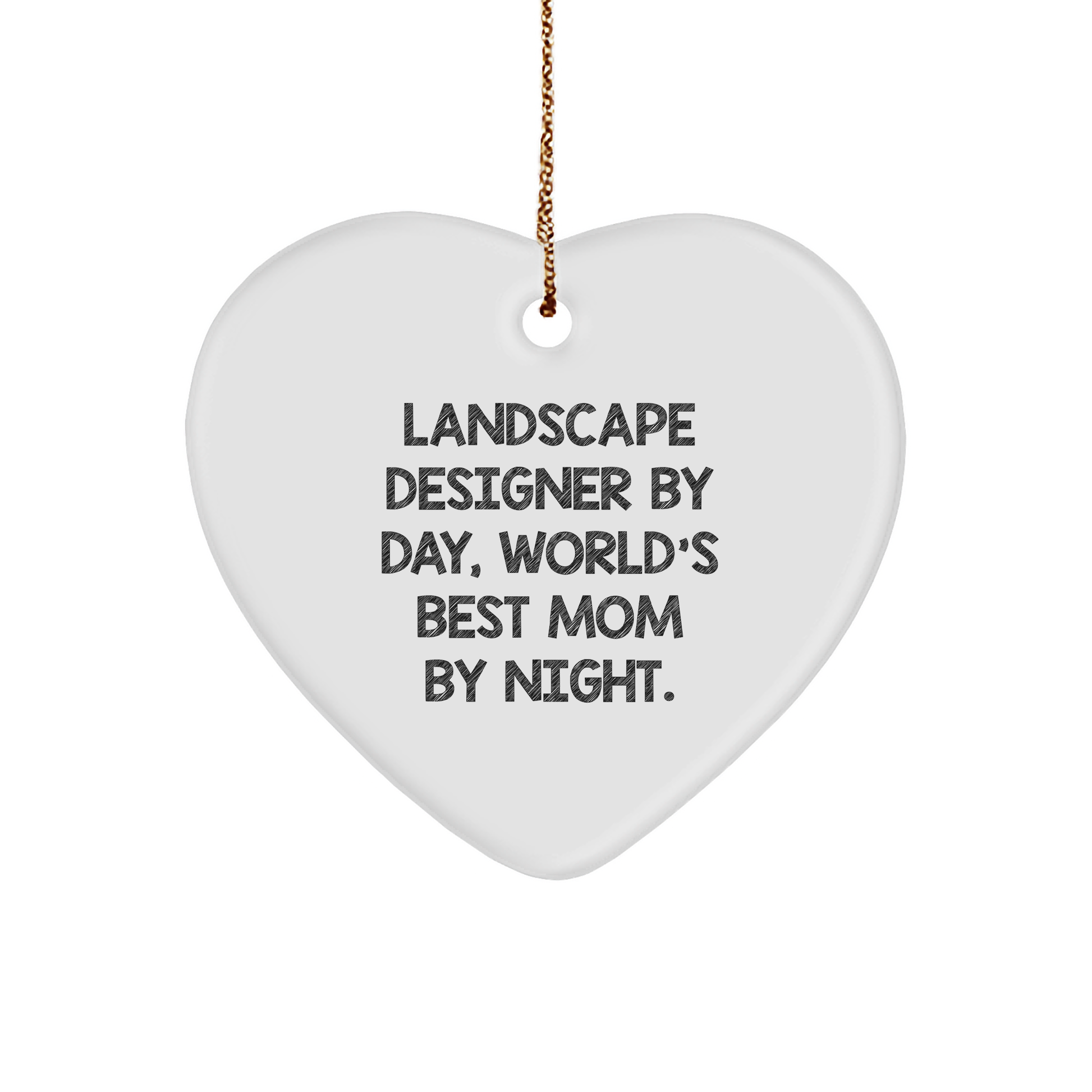 Landscape Designer Gifts from Friends, Landscape Designer Heart Ornament, Funny Quote Gifts, Christmas Unique - Image 1