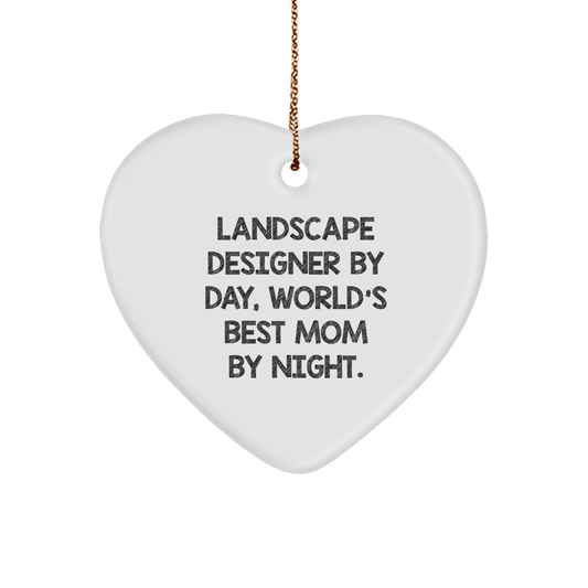 Landscape Designer Gifts from Friends, Landscape Designer Heart Ornament, Funny Quote Gifts, Christmas Unique - Image 1