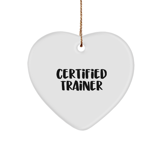 Funny Trainer Gifts from Friends for Certified Trainers - Heart Ornament, White, 2.75 Tall, 0.5 oz, Sublimation Printed, Lightweight, Durable MDF - Perfect for Christmas, 'You're a-maze-ing!' - Image 1