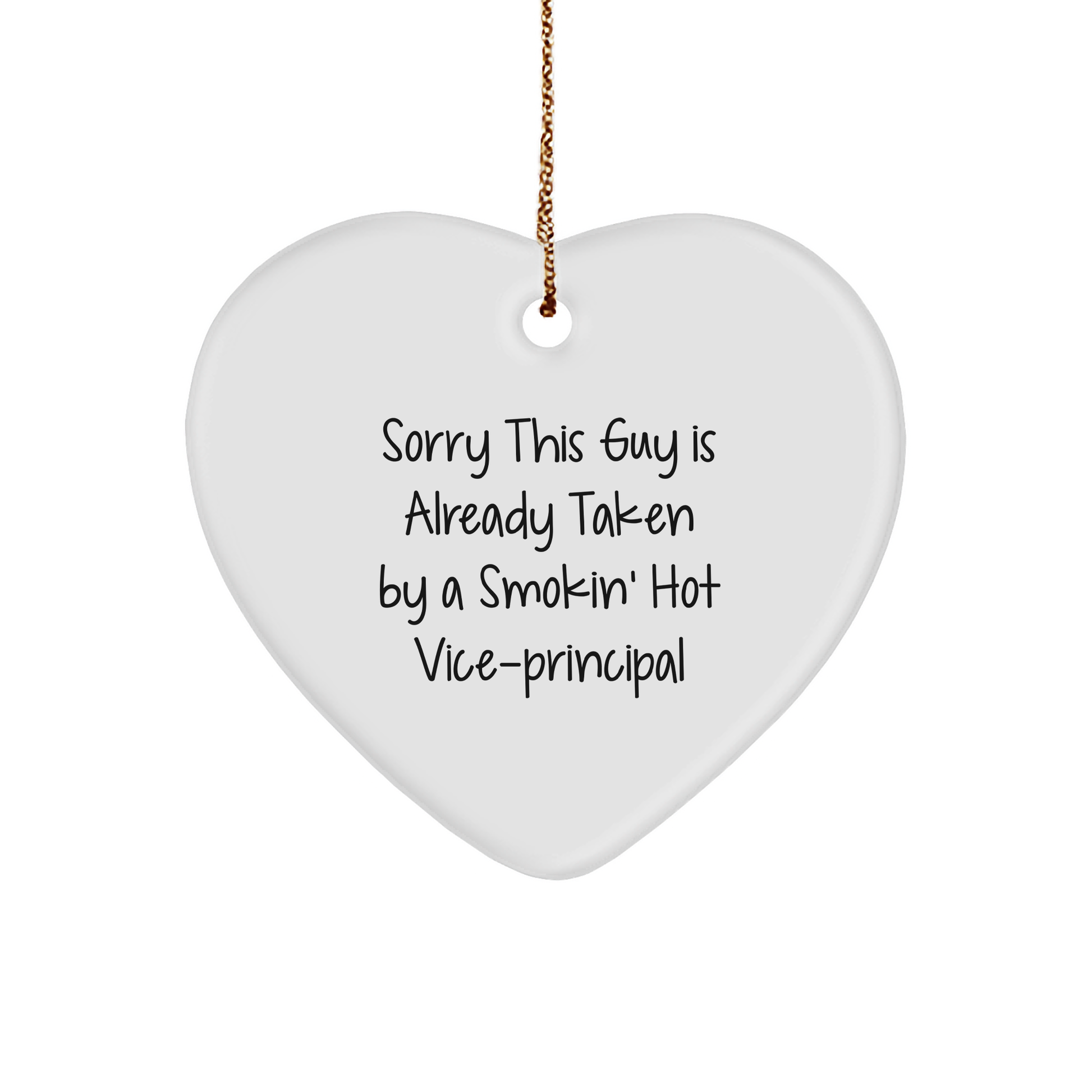 Vice-principal Heart Ornament Gifts from Men to Vice-principal, Funny Quote, Christmas Unique Gifts - Image 1