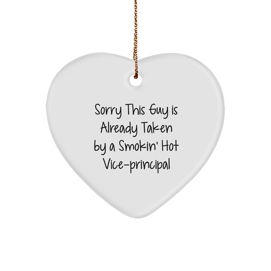 Vice-principal Heart Ornament Gifts from Men to Vice-principal, Funny Quote, Christmas Unique Gifts - Image 1
