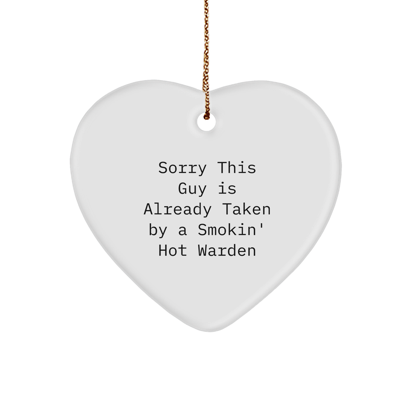 Warden Heart Ornament Gifts from Friends to Men, Funny Quote, Christmas Unique Warden Warden Gifts for Men - Image 1