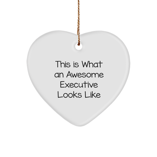 Funny Executive Gifts from Men to Awesome Executives, Heart Ornament for Christmas Unique Gifts - Image 1