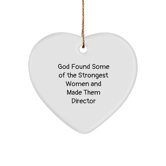 Director Gifts from Friends, Funny Heart Ornament for Men or Women, Christmas Unique Gifts - Image 1