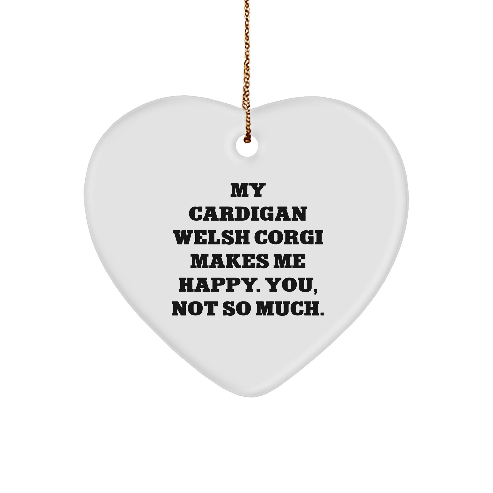 Cardigan Welsh Corgi Dog Lover Gifts from Friends, Gifts for Cardigan Welsh Corgi Dog Enthusiasts, Funny Heart Ornament Christmas Unique Gifts - Image 1
