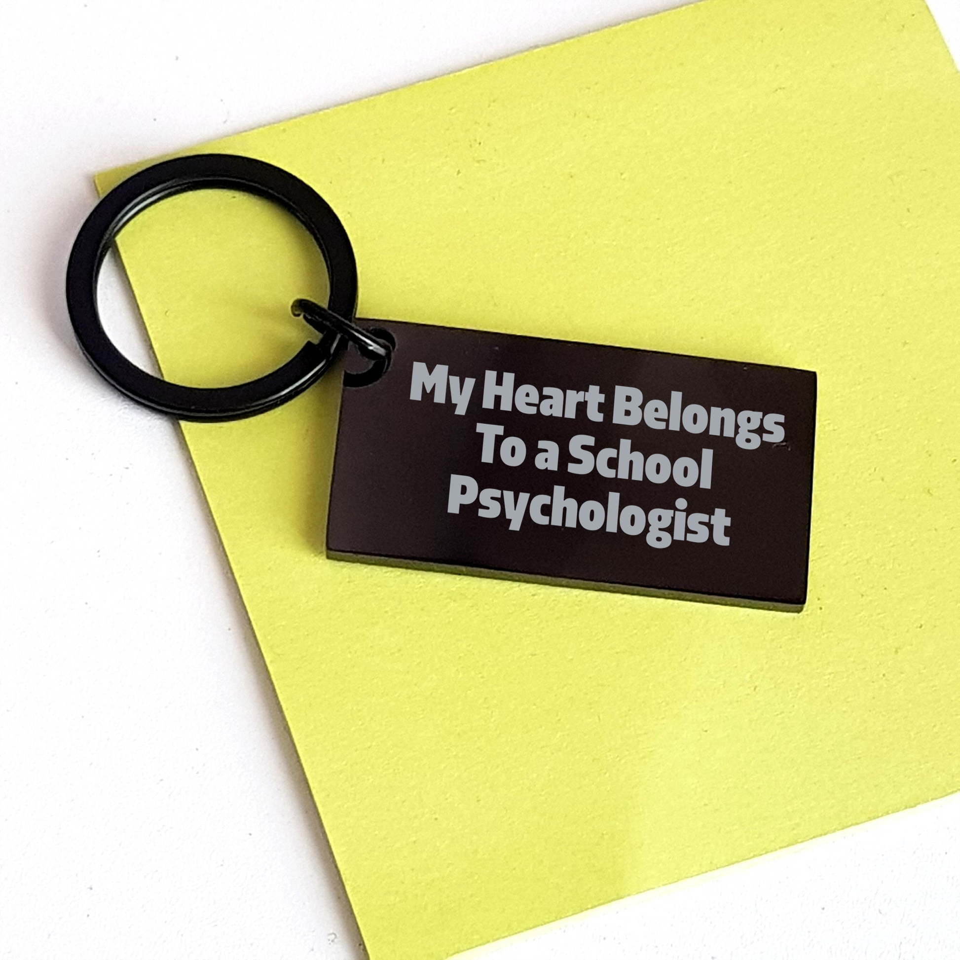 Funny School Psychologist Keychain, Gifts from Family to School Psychologist, My Heart Belongs To A School Psychologist, Graduation Unique Gifts for School Psychologist - Image 3