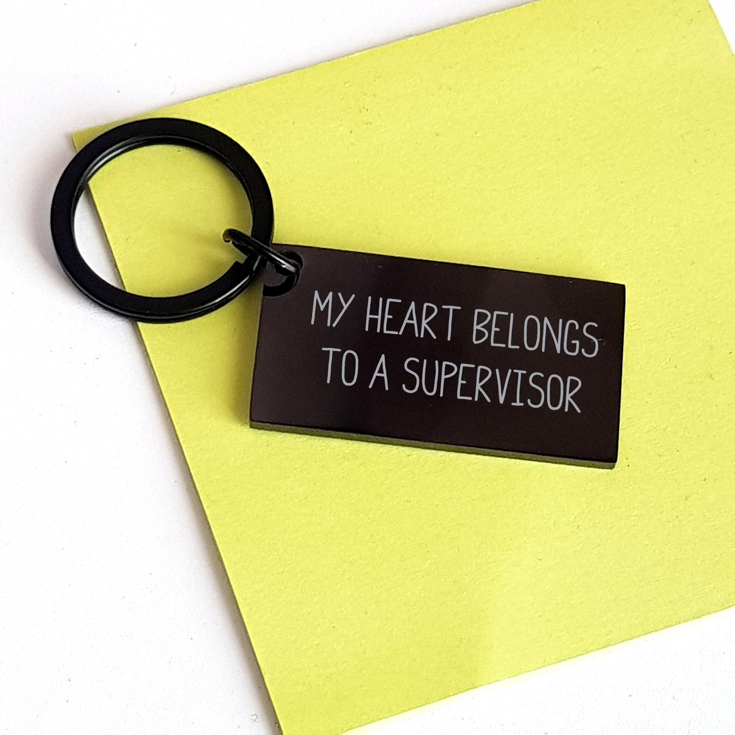 Funny Supervisor Keychain Gifts from Men to Supervisor, My Heart Belongs To A Supervisor Graduation Unique Gifts - Image 3