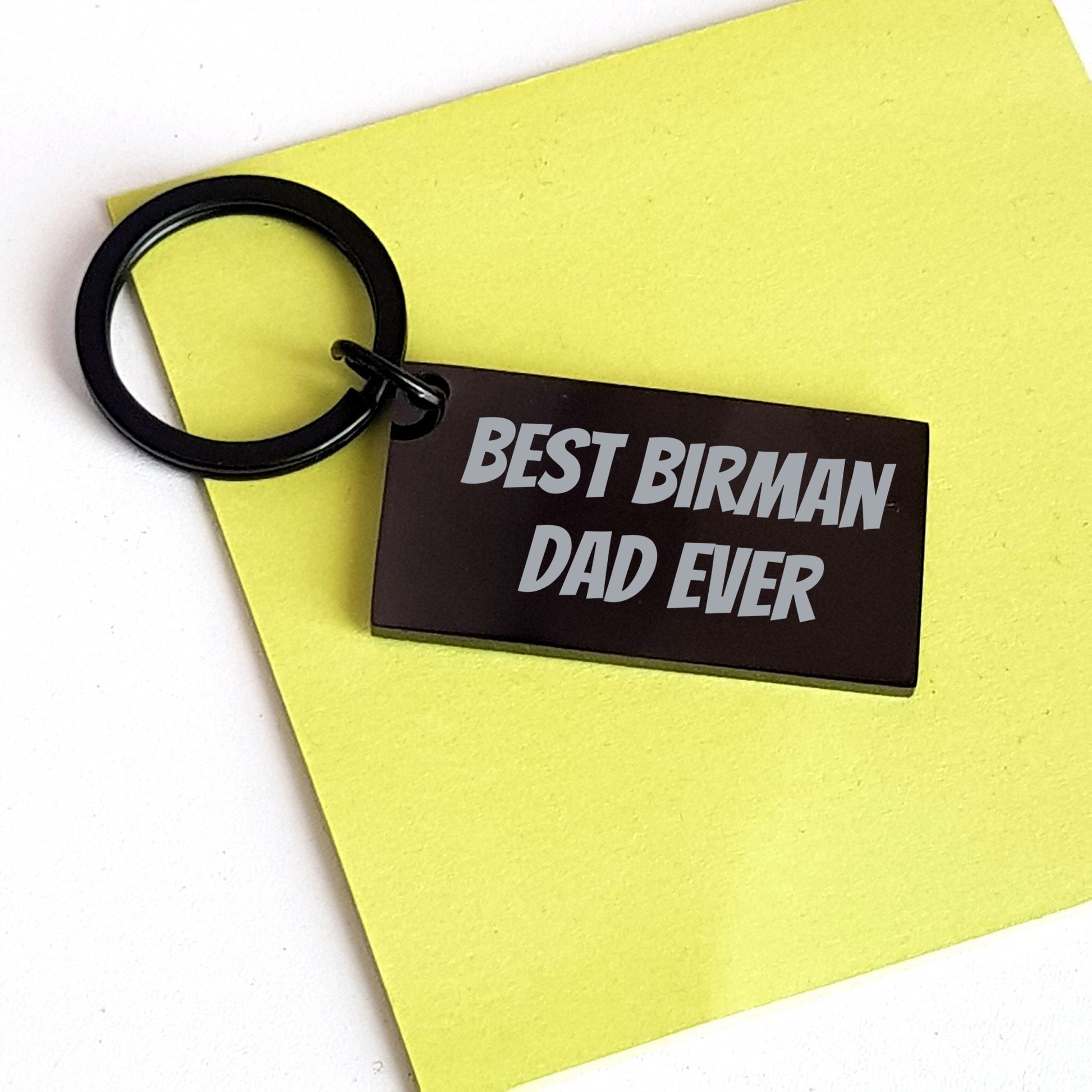 Funny Birman Cat Dad Keychain Gifts from Men for Best Birman Dad Ever on Father's Day - Image 3