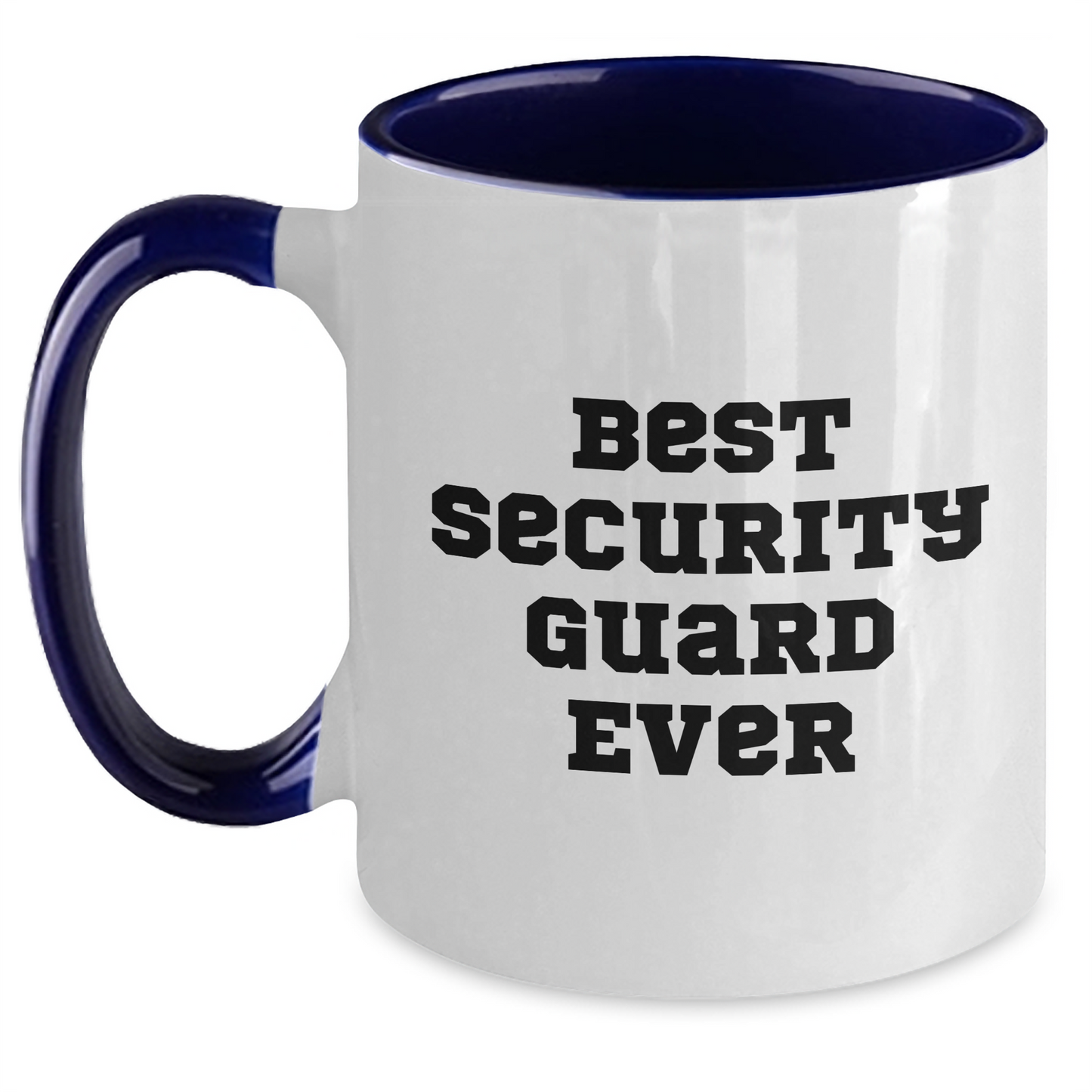 Funny Security Guard Gifts - Best Security Guard Ever Two Tone Coffee Mug for Men, Women, or Friends - Graduation Unique Gifts from Coworkers, Family - Main