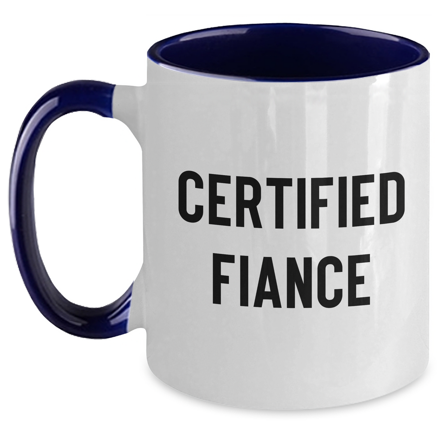 Funny Fiance Gifts from Men to Men, Two Tone Coffee Mug with Inspirational Quote for Father's Day - Main