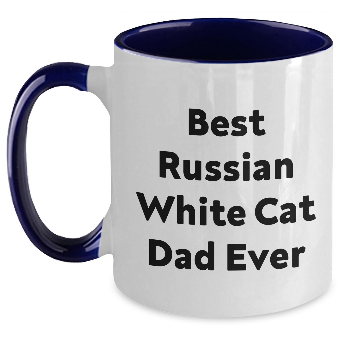 Funny Russian White Cat Dad Ever, Gifts from Men to Russian White Cat Lovers, Father's Day Unique Gifts - Main