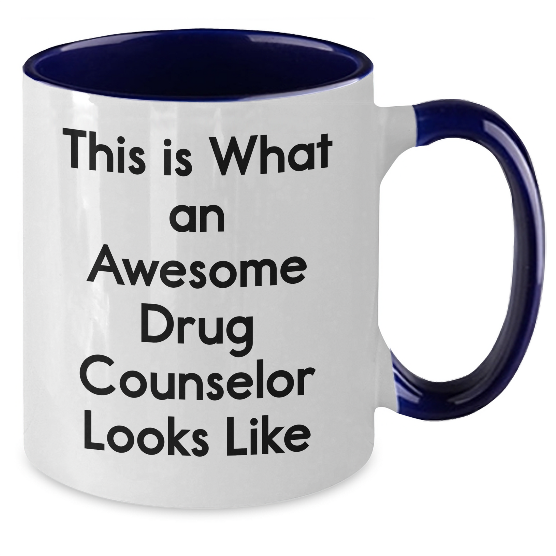 Funny Drug Counselor Gifts for Men from Friends - This Is What An Awesome Drug Counselor Looks Like Two Tone Coffee Mug for Graduation - Additional