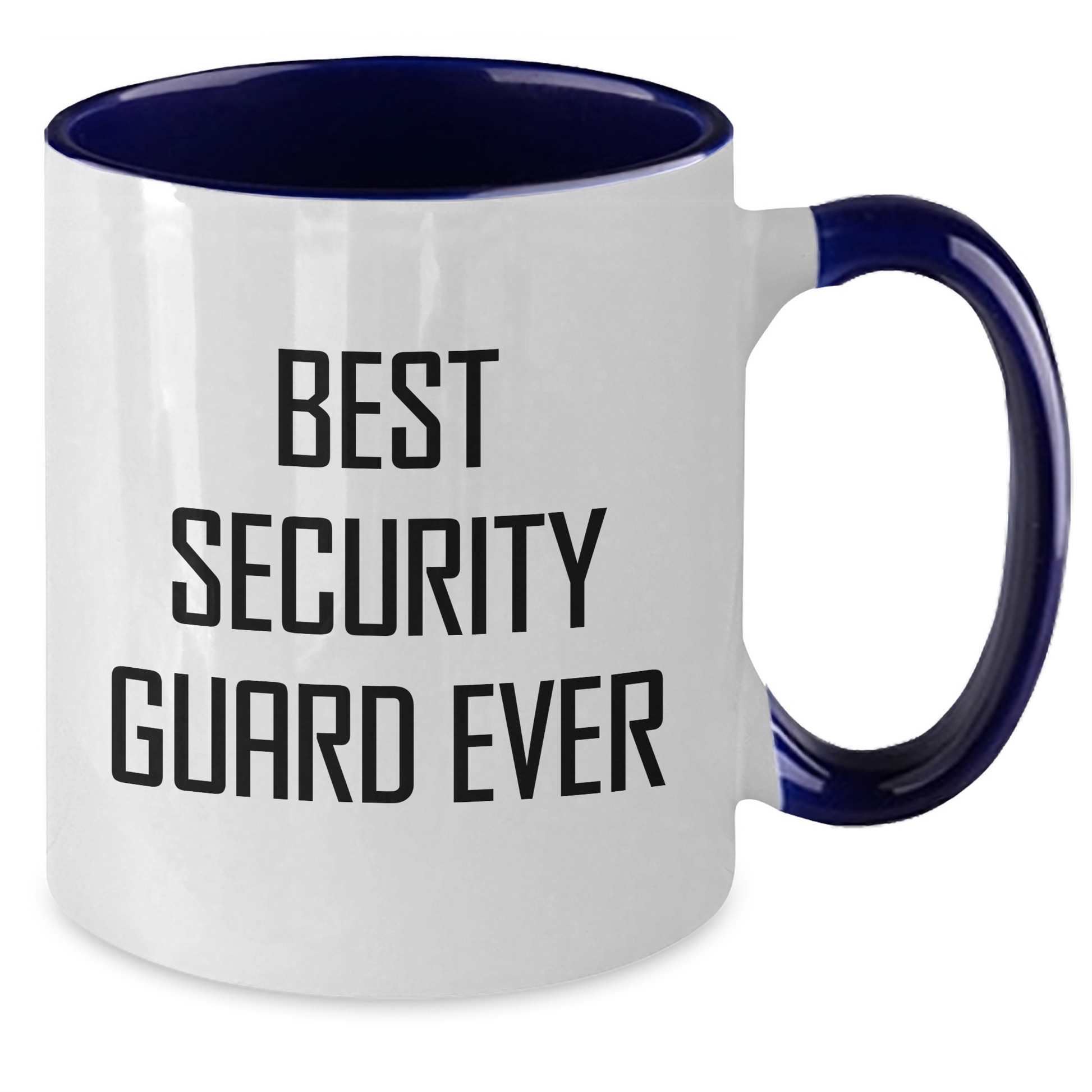 Funny Security Guard Gifts - Best Security Guard Ever Two Tone Coffee Mug, Gifts from Family, Friends, Coworkers for Graduation, 11oz Ceramic Microwave Safe Mug - Additional