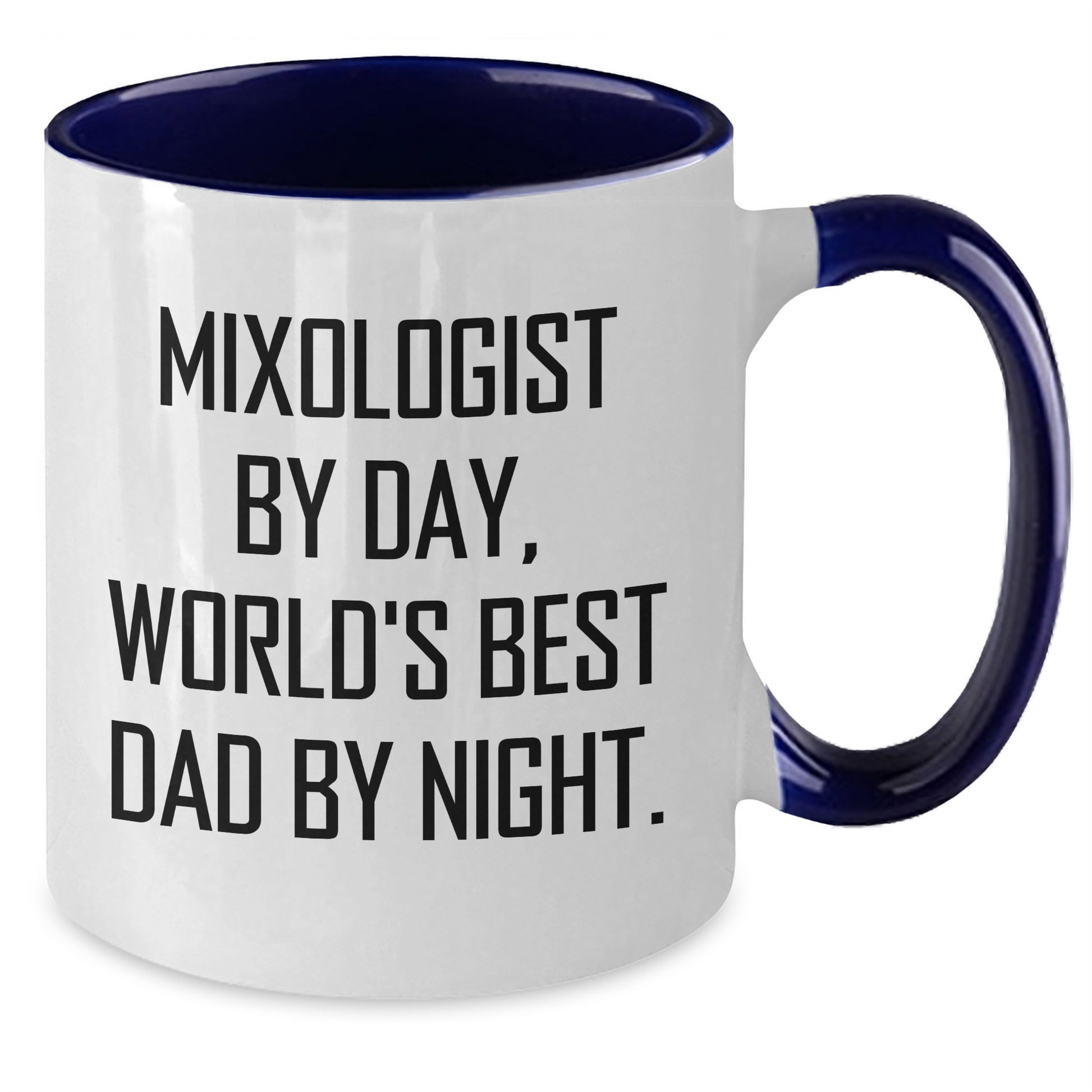 Mixologist Gifts from Men, Funny Two Tone Coffee Mug for World's Best Dads by Night, Father's Day Unique Gifts - Additional