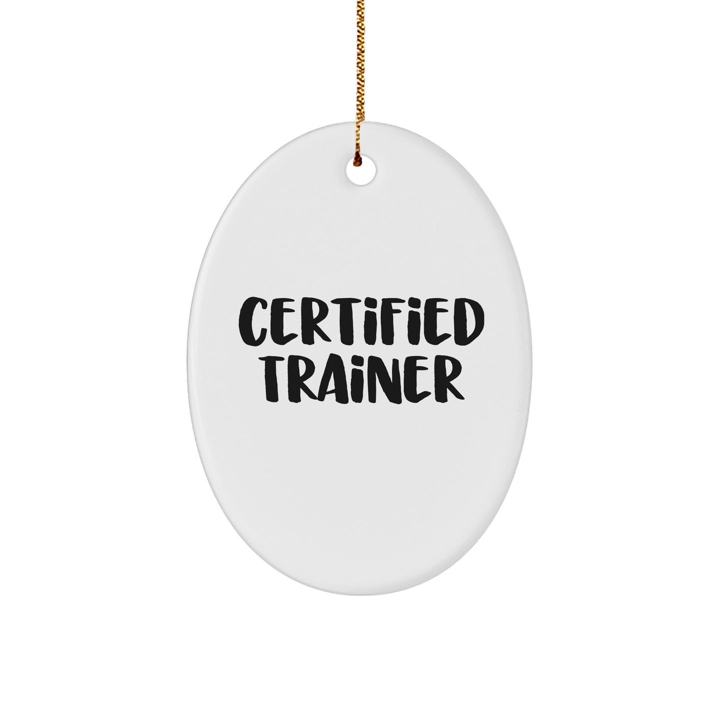 Funny Trainer Gifts from Friends - 'You're a-Maze-Ing!' Oval Ornament for Christmas - Image 1