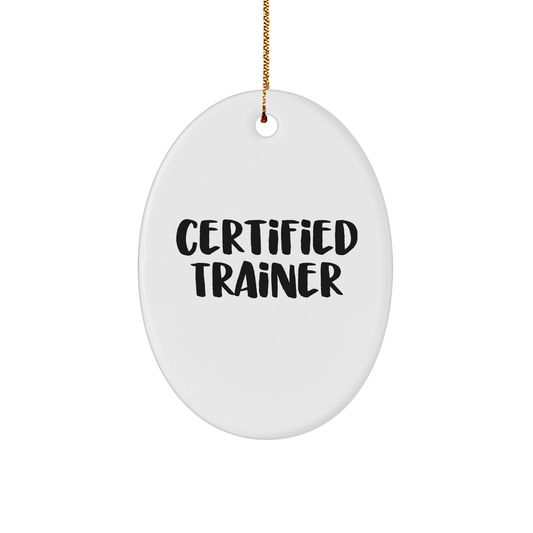 Funny Trainer Gifts from Friends - 'You're a-Maze-Ing!' Oval Ornament for Christmas - Image 1