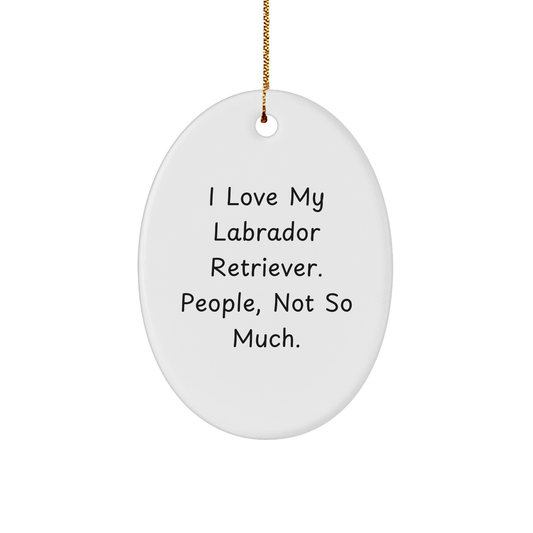 Labrador Retriever Dog Oval Ornament Gifts from Friends for Family Christmas Decor - Image 1