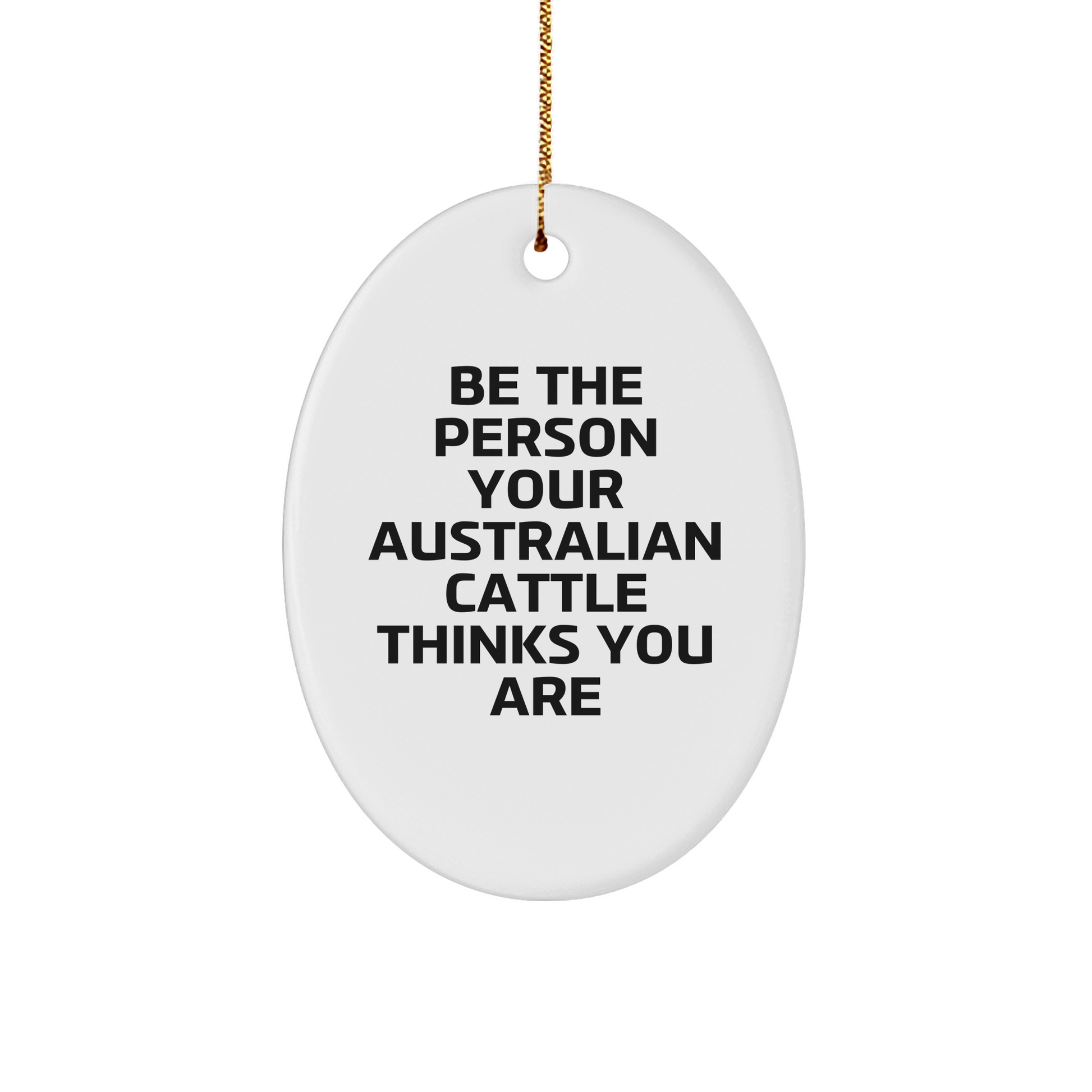 Funny Australian Cattle Dog Oval Ornament Gifts for Family Friends Coworkers Christmas - Image 1