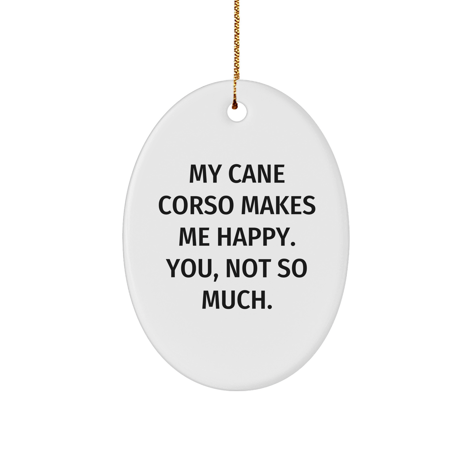 Cane Corso Dog Lover's Funny Oval Ornament Gifts from Friends for Christmas - Image 1