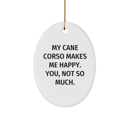 Cane Corso Dog Lover's Funny Oval Ornament Gifts from Friends for Christmas - Image 1