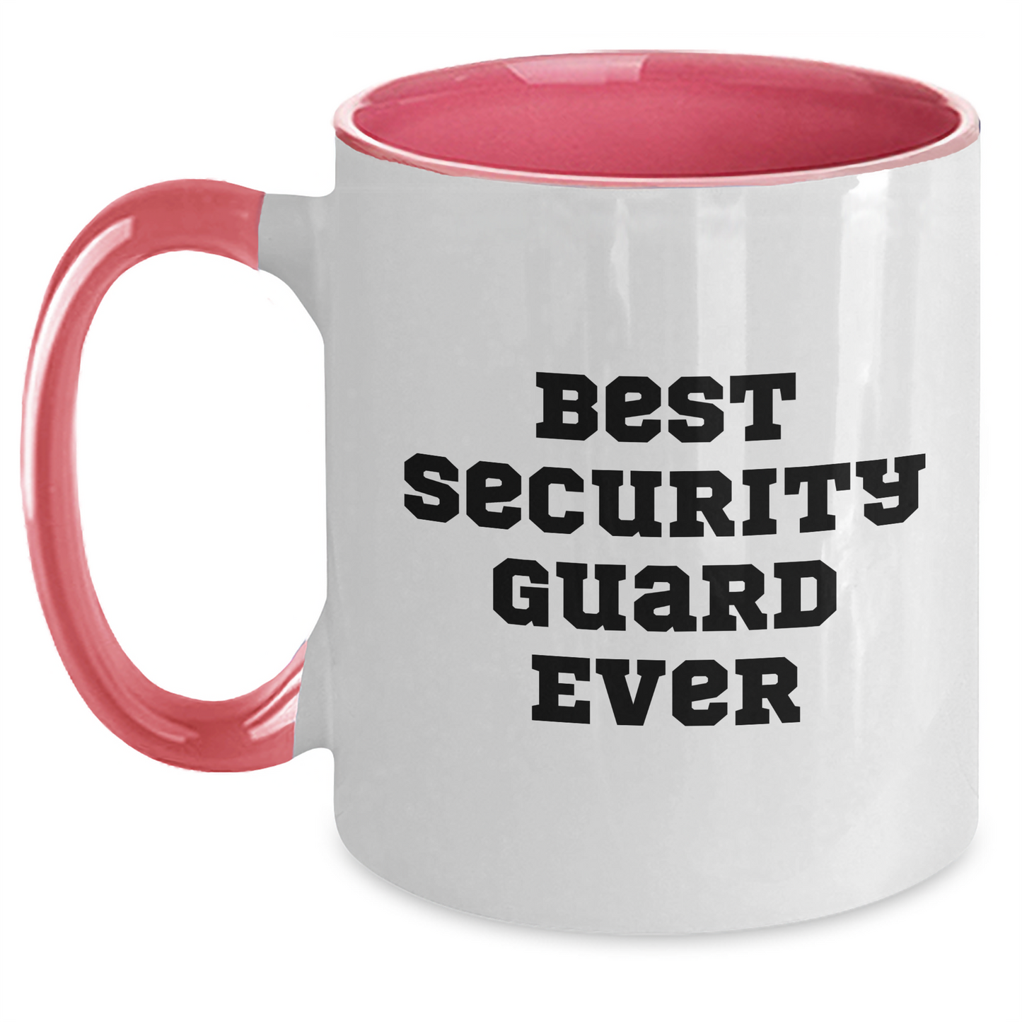 Funny Security Guard Gifts - Best Security Guard Ever Two Tone Coffee Mug for Men, Women, or Friends - Graduation Unique Gifts from Coworkers, Family - Main