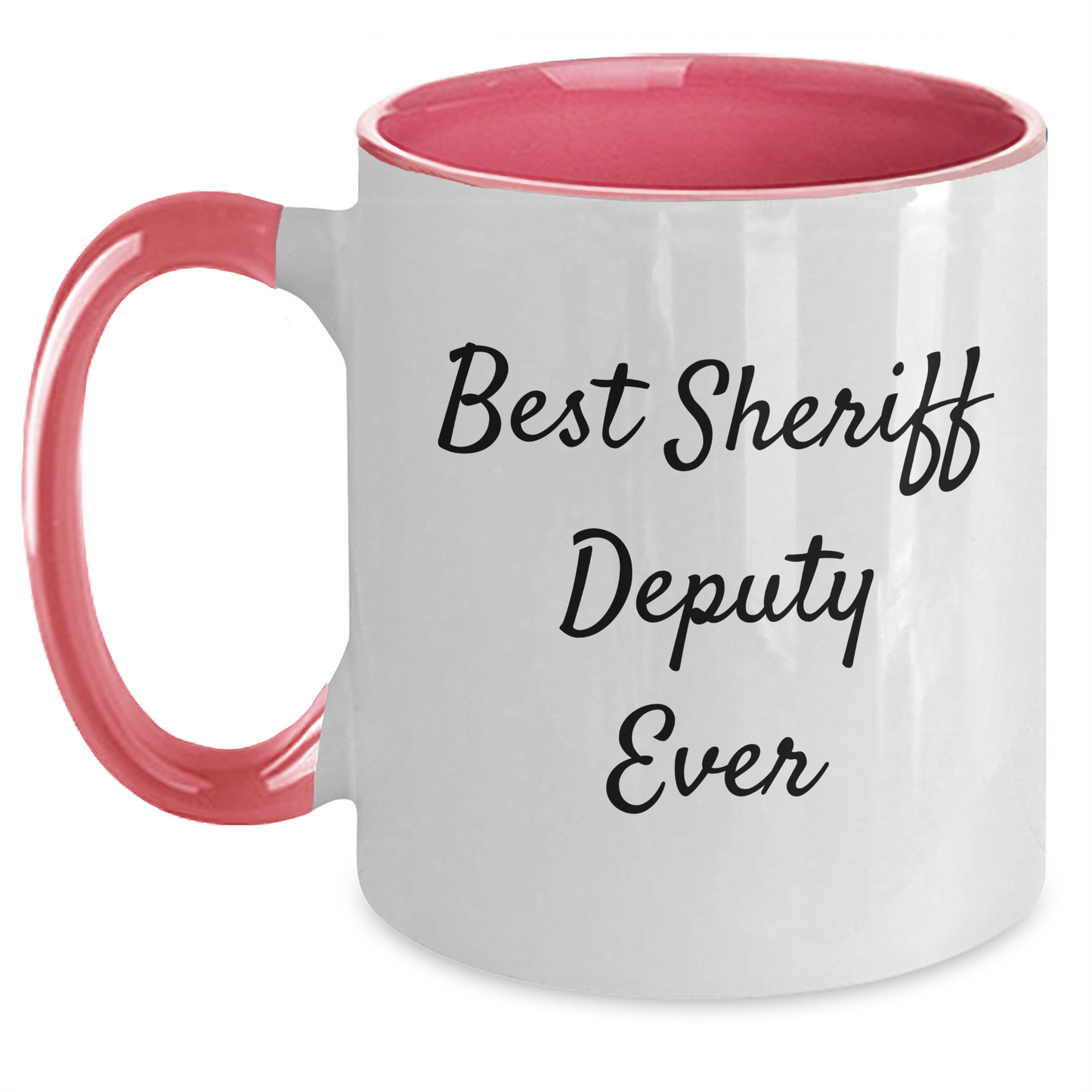 Funny Sheriff Deputy Gifts - Best Sheriff Deputy Ever Two Tone Coffee Mug, Sheriff Deputy Lover's Unique Father's Day Unique Gift from Friends, Coworkers, Family - Main